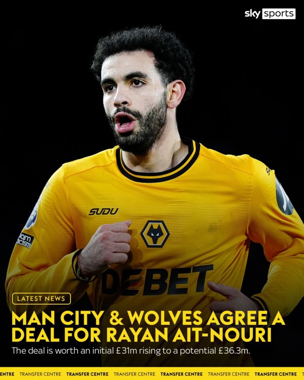 Over 43 million euros! Sky: Manchester City s transfer fee for signing Nouri can reach up to 36.3 million pounds